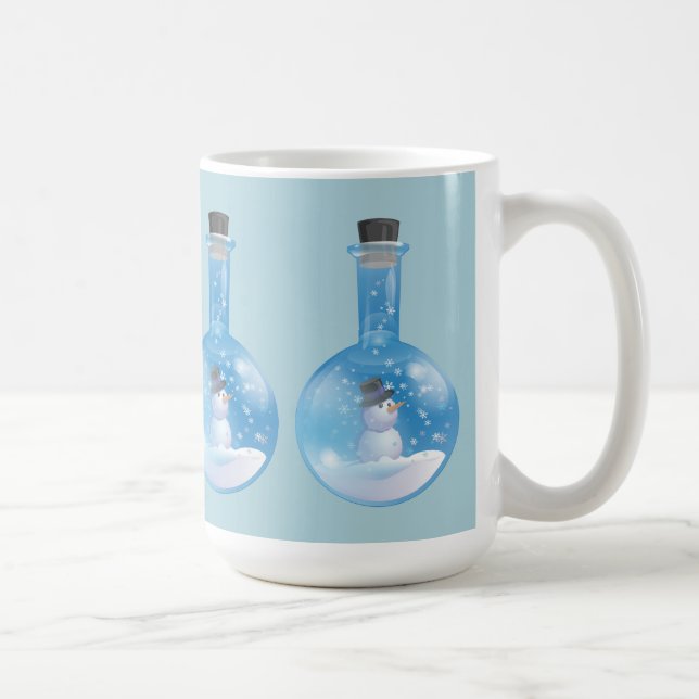 Snögubbesnowglobeflaska Kaffemugg (Höger)
