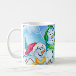 Snögubbetecknadmugg Kaffemugg