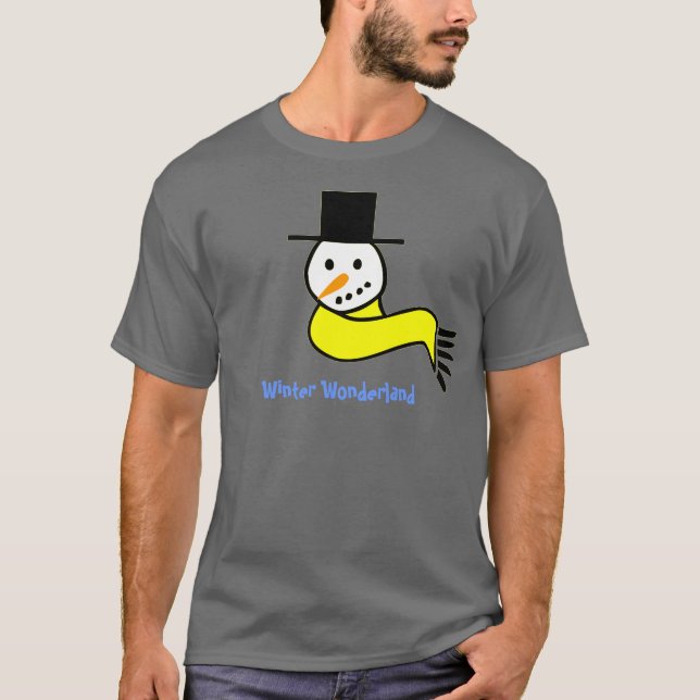 Snögubbevinterunderland T-shirt (Framsida)