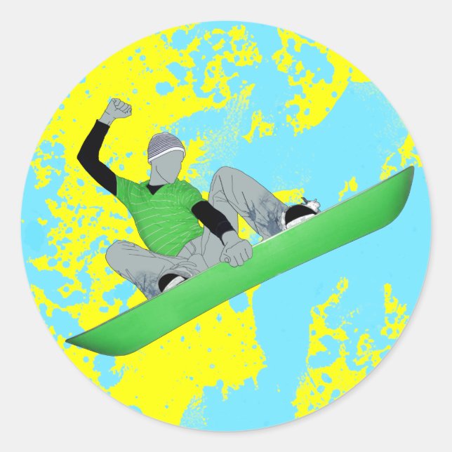 snöhärd. runt klistermärke (Framsida)