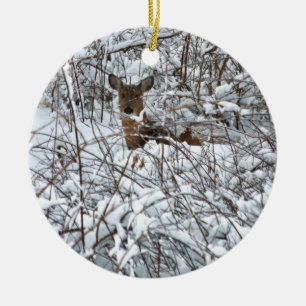 Snöhjort Julgransprydnad Keramik