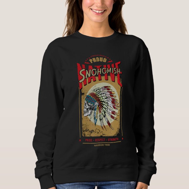 Snohomish Native American Indian Warrior Tribe Pro T Shirt (Framsida)