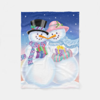 Snöig älsklingfilt fleecefilt