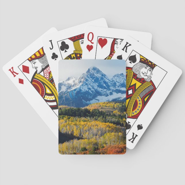 Snöig berg & träd casinokort (Baksidan)