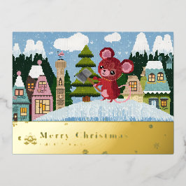 Snöig bergmus Folie Holiday Postkort C