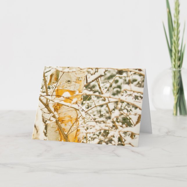 Snöig Björk Helgkort (Framsida)