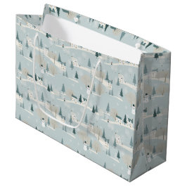 Snöig Blå Minimalistisk Julby