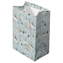 Snöig Blå Minimalistisk Julby