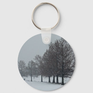 Snöig Cypress keychain Nyckelring