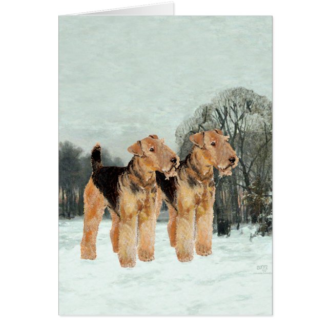 Snöig Dag Hälsningskort (Framsidan)