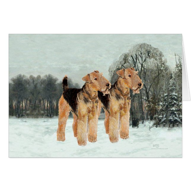 Snöig Dag Hälsningskort (Framsidan Horizontal)