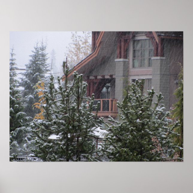 Snöig dag i Whistler, B.C. Poster (Framsidan)