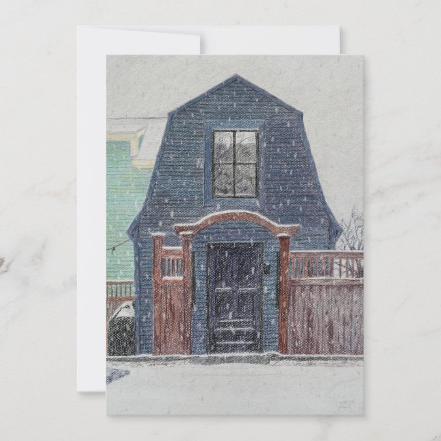 Snöig Dag Inbjudningar (Framsida)
