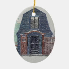 Snöig Dag Julgransprydnad Keramik