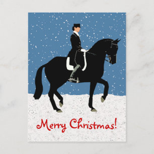 Snöig Dressagehästjul Helg Vykort