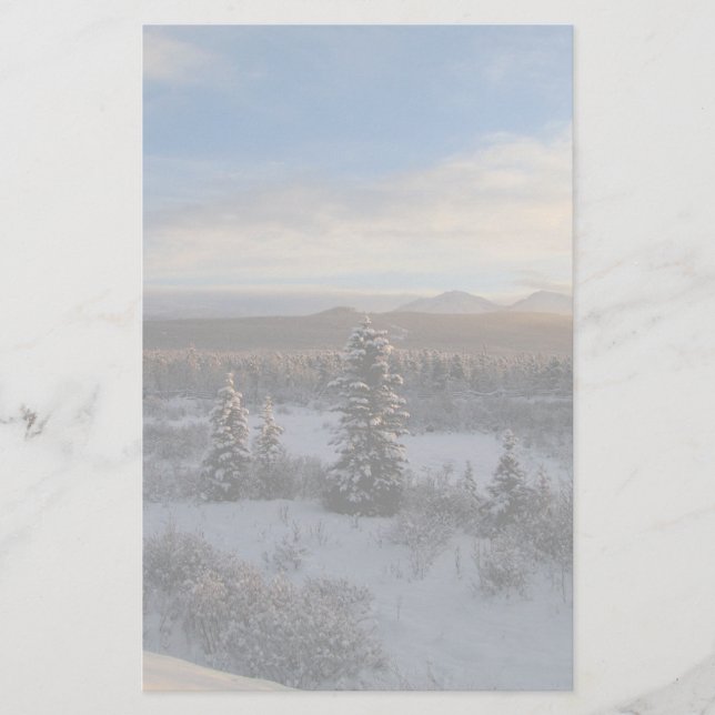 Snöig eftermiddag brevpapper (Framsida)
