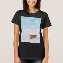 Snöig fjällstuga t shirt