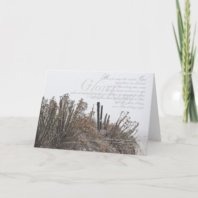 Snöig fotografera julkortet helgkort (Framsida)