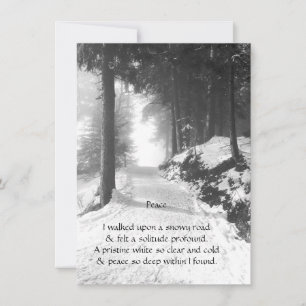 Snöig Fredlig Juldikt Semester Julkort