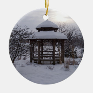 Snöig Gazebos Julgransprydnad Keramik
