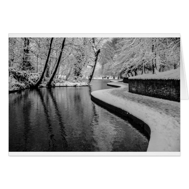 snöig hälsningskort (Framsidan Horizontal)