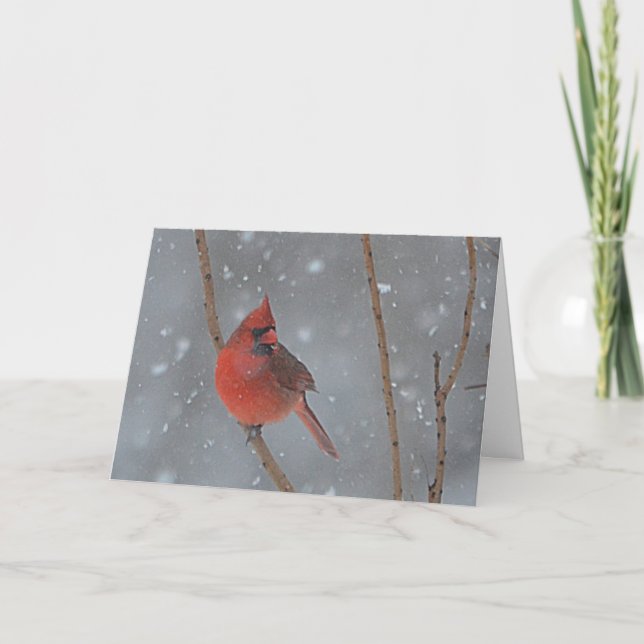 Snöig huvudsaklig julkort helgkort (Framsida)