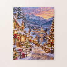 Snöig julby 252 bitars pussel