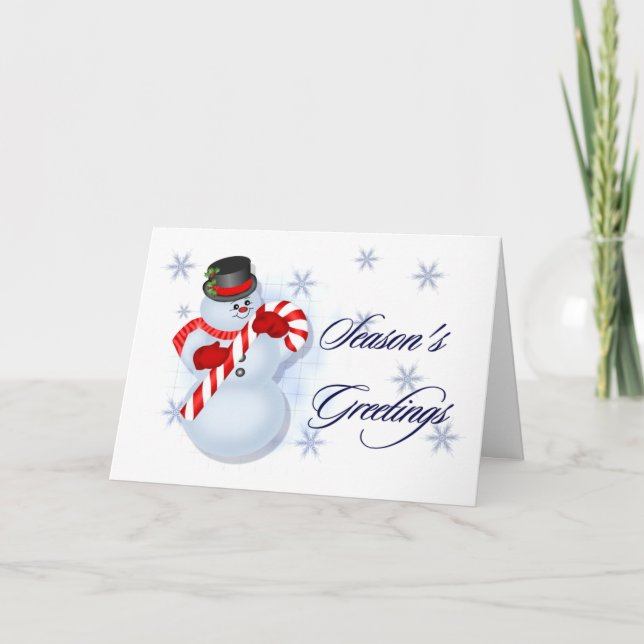 Snöig julkort helgkort (Framsida)