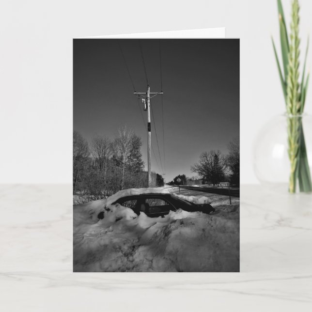 "Snöig" julkort Kort (Framsida)