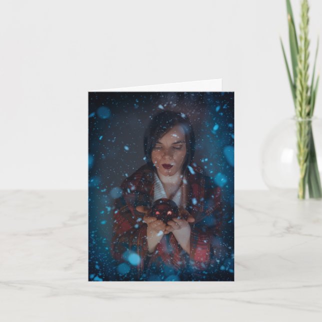 Snöig julPhotoshop konst Helgkort (Framsida)