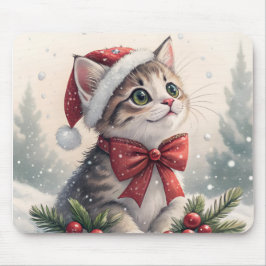 Snöig Katten Jul Musmatta