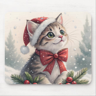 Snöig Katten Jul Musmatta