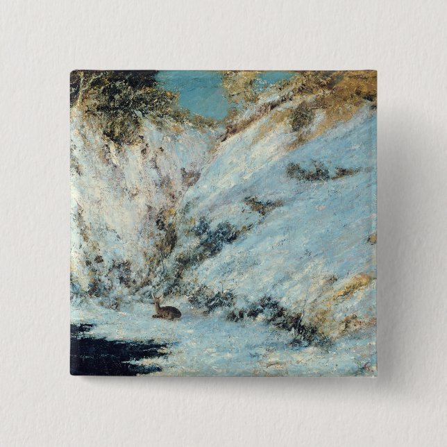Snöig landskap, 1866 knapp (Framsida)