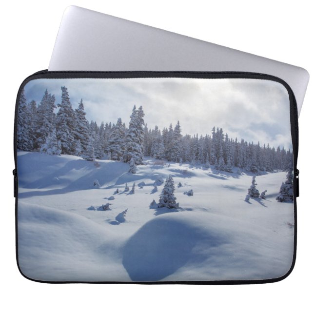 Snöig landskap laptop fodral (Framsidan)