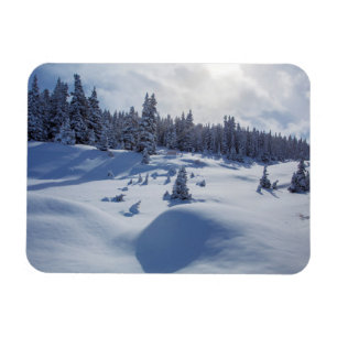 Snöig landskap magnet