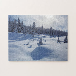Snöig landskap pussel