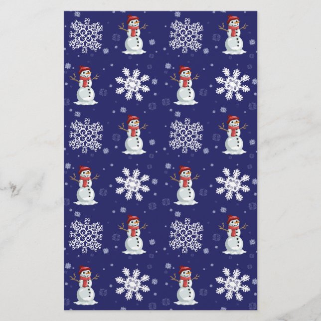 Snöig manar brevpapper (Framsida)