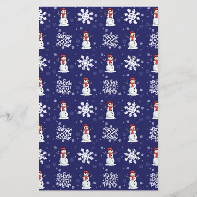 Snöig manar brevpapper (Framsida)