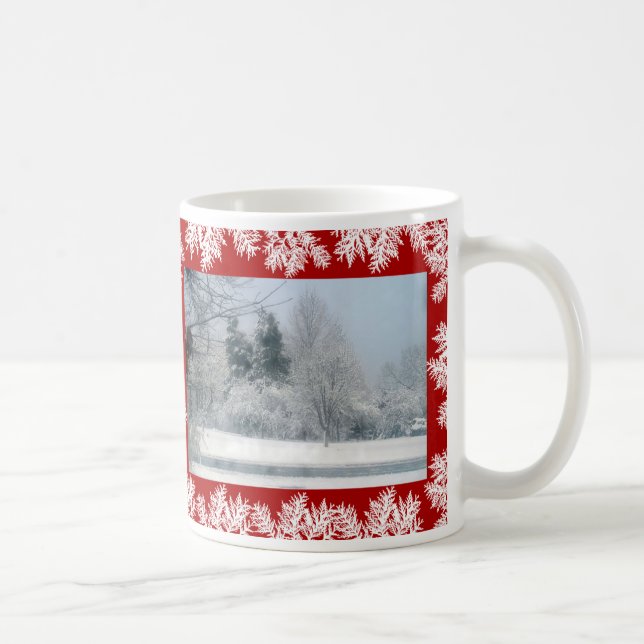 Snöig morgon julmugg kaffemugg (Höger)
