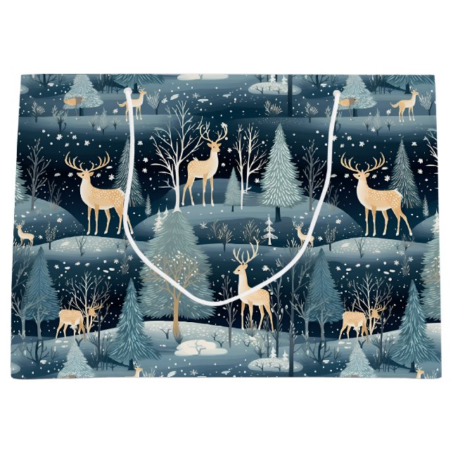 Snöig natt hjortfält (Framsidan)