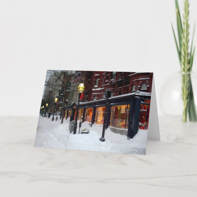 Snöig Newbury gata Kort (Framsida)