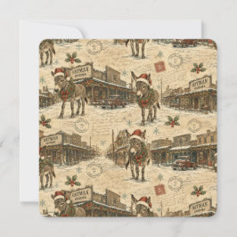 Snöig Oatman Burro Jul Nostalgi