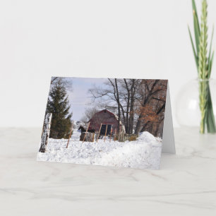 Snöig plats i Amish land Helgkort