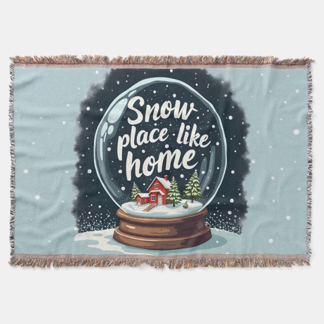 Snöig plats som hemmet Julcitat Filt (Framsidan)