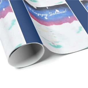 Snöig plats Yule för vinterSolstice Presentpapper