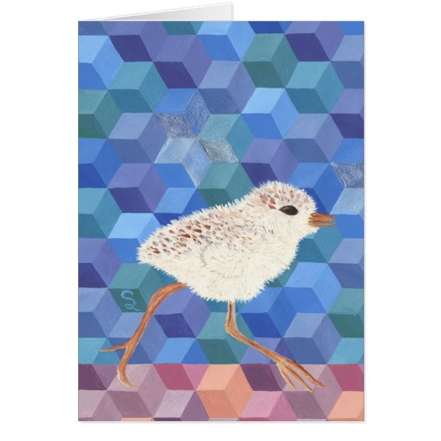 Snöig Ploverchick Hälsningskort (Framsidan)