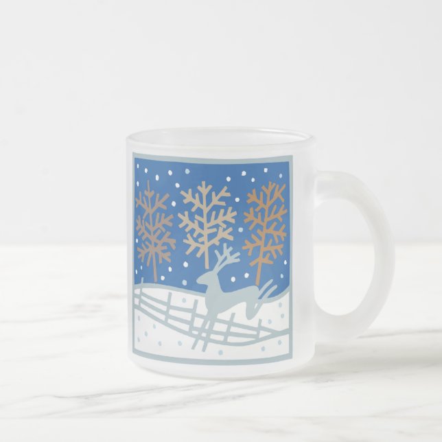 Snöig renmugg frostad glasmugg (Höger)
