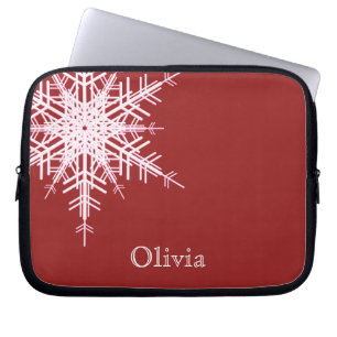 Snöig röd laptopsleeve laptop sleeve