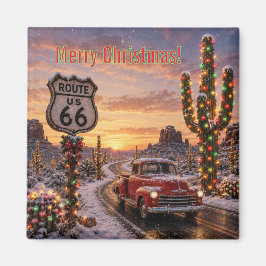 Snöig Route 66 Jul Kylskåpsminne Magnet