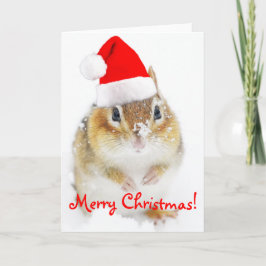 Snöig Santa för god jul jordekorre Helgkort